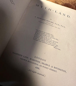 Myth-Land (1886 First Edition) by Edward Hulme