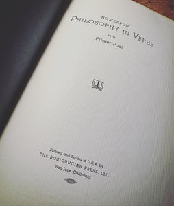 Philosophy in Verse (Rosicrucian Press) Anonymous