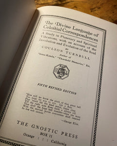 The Divine Language of Celestial Correspondence by Turnbull