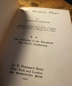 Four Mystery Plays (1920) by Rudolf Steiner