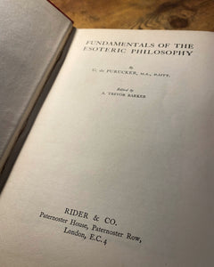 Fundamentals of the Esoteric Philosphy by G. de Purucker