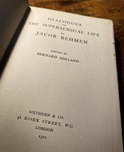 Dialogues of the Supersensual Life by Jacob Behmen