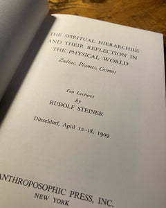 The Spiritual Hierarchies by Rudolf Steiner