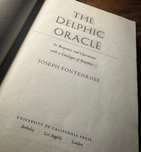 The Delphic Oracle (Proof Copy) Signed by Joseph Fontenrose