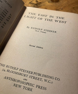 The East in The Light of the West (1940) by Rudolf Steiner