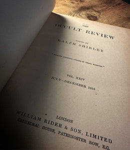 The Occult Review 1916 Volume XXIV
