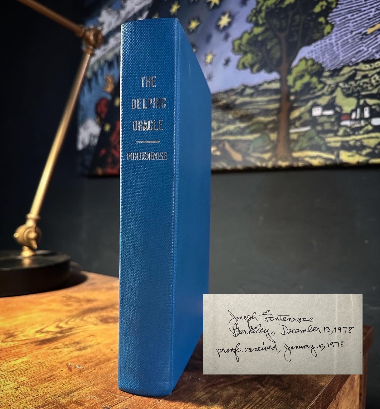 The Delphic Oracle (Proof Copy) Signed by Joseph Fontenrose